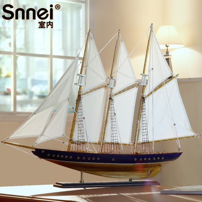 Snnei室内金德穆帆船模型摆件木船模型船实木质帆船工艺船FC-3 质量怎么样-兄弟导购